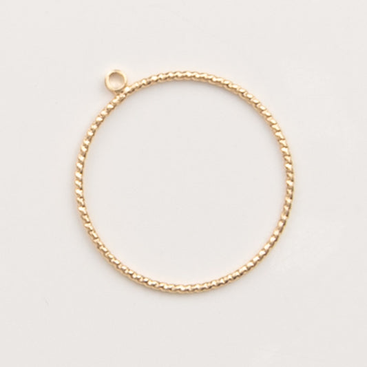 pendentif grande bague striée doré-to do bijoux