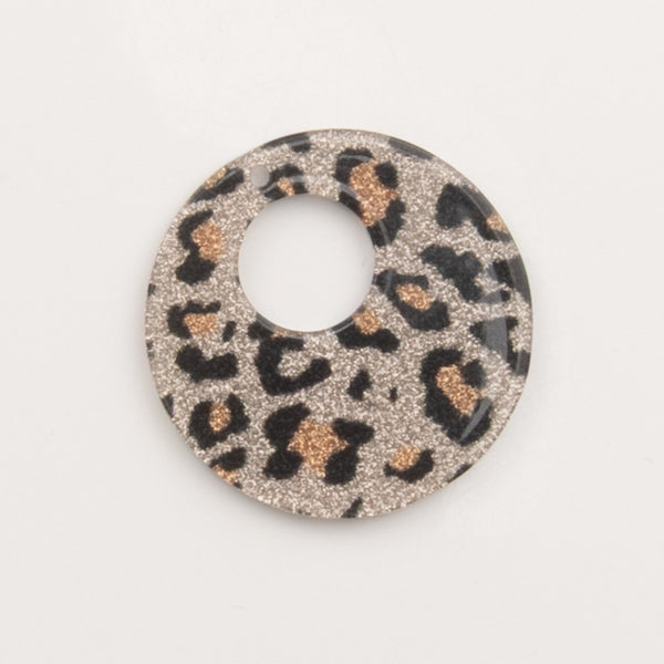pendentif leopard argenté et doré paillette - to do bijoux 
