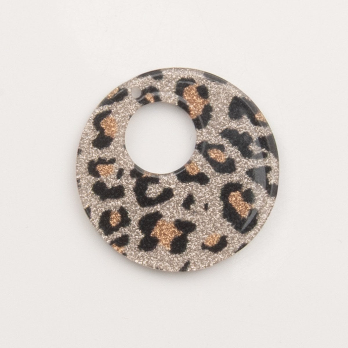 pendentif leopard argenté et doré paillette - to do bijoux 