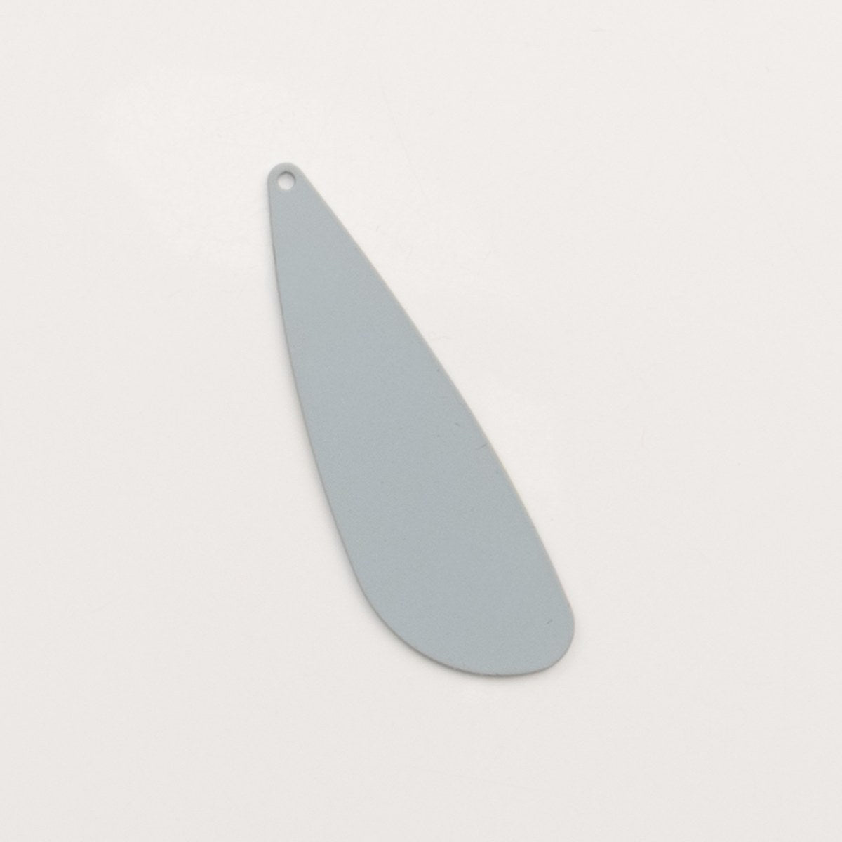 Pendentif goutte allongée gris bleuté mat - to do bijoux