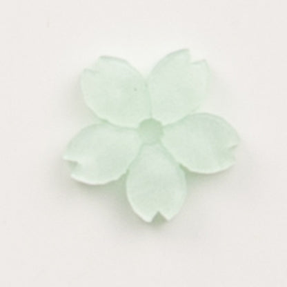 Fleur sakura bleu vert givré - to do bijoux