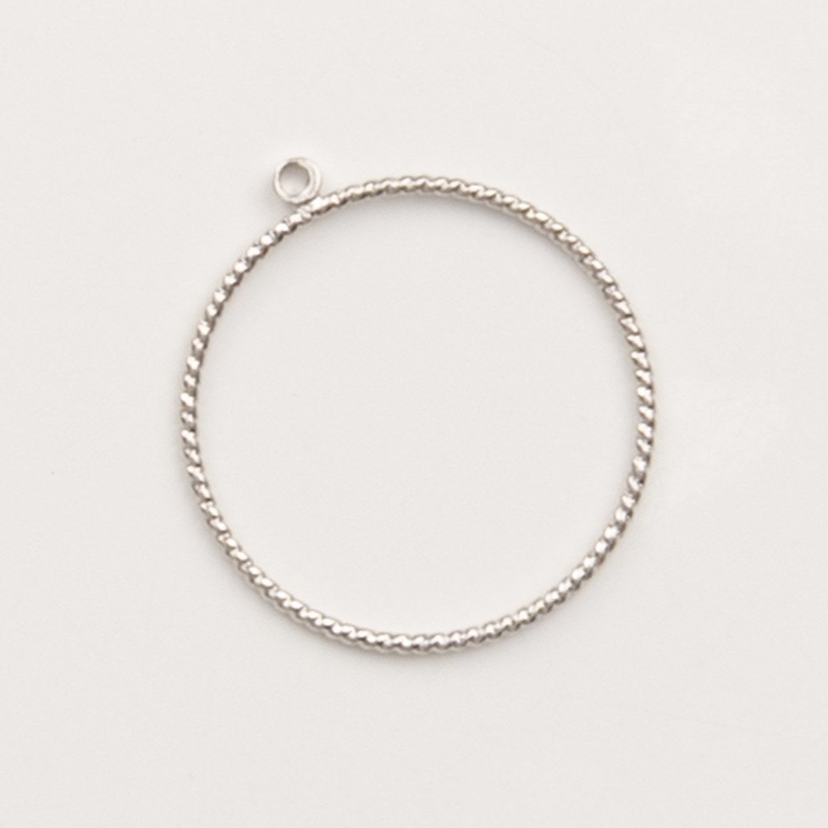 pendentif grande bague striée argenté-to do bijoux