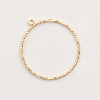 pendentif grande bague striée doré-to do bijoux