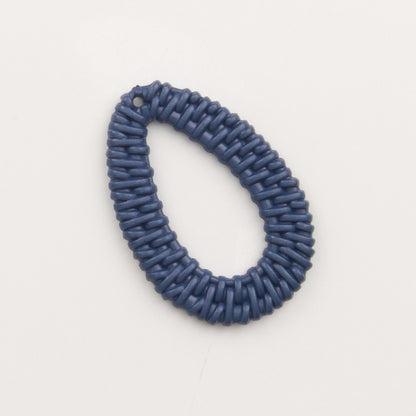 Pendentif osier bleu marine - to do bijoux
