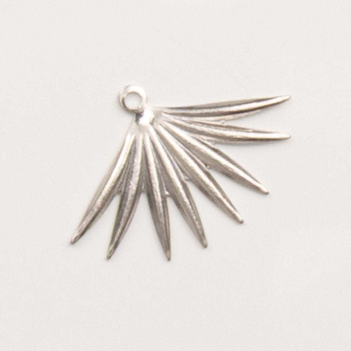 Pendentif éventail feuille de palmier argent - to do bijoux