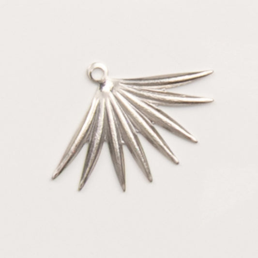 Pendentif éventail feuille de palmier argent - to do bijoux