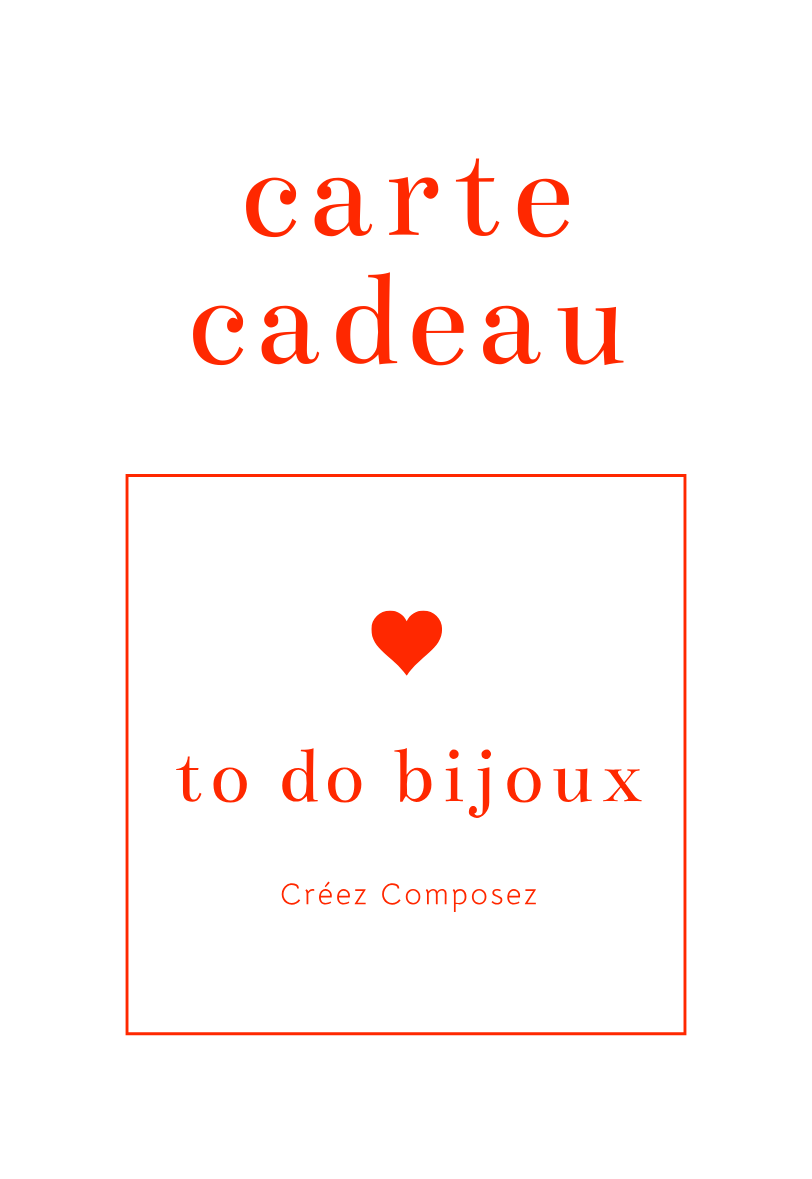 Carte cadeau To Do Bijoux