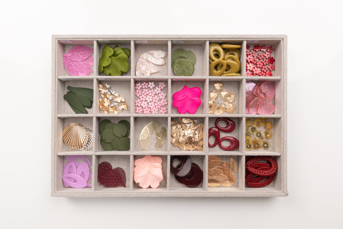 Collection de pensentifs rose vert et bordeau 