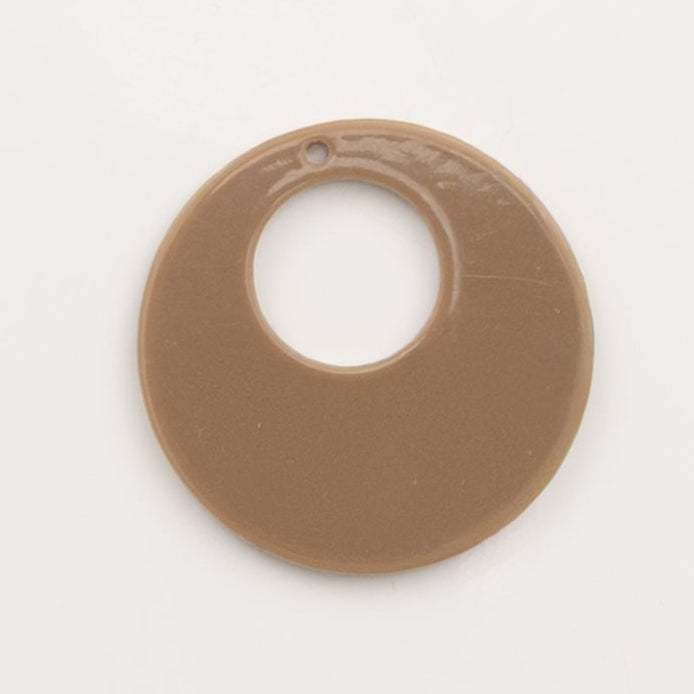 Pendentif rond marron glacé - to do bijoux 