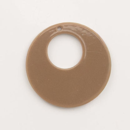 Pendentif rond marron glacé - to do bijoux 