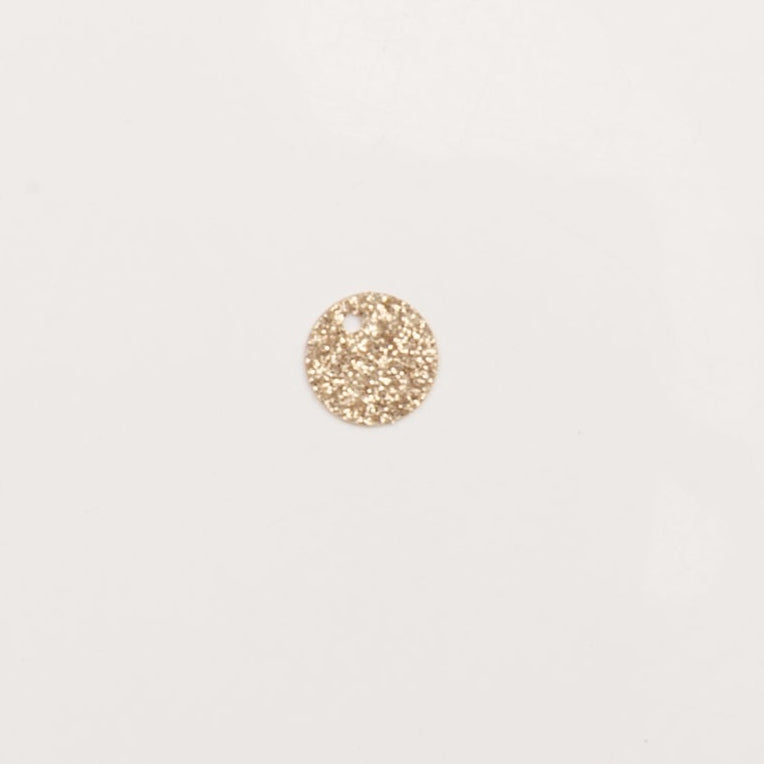pendentif petite paillette dorée 