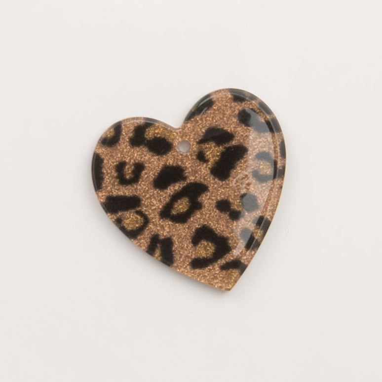 pendentif coeur paillette doré - to do bijoux  