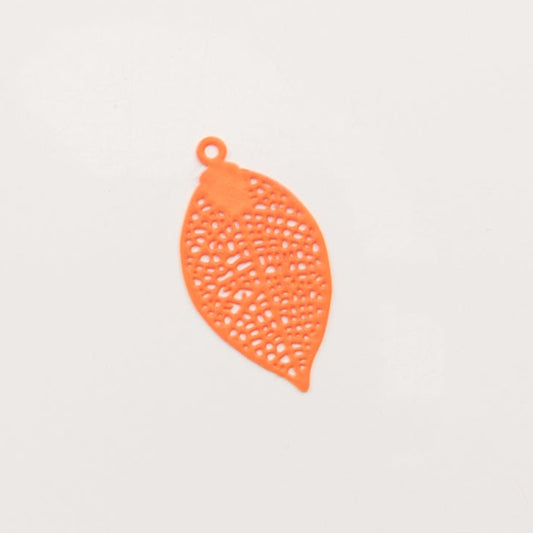 pendentif feuille orange - to do bijoux 