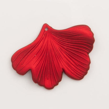 pendentif feuille de ginkgo rouge - to do bijoux 