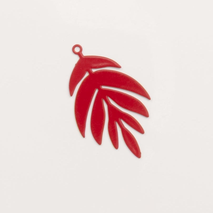 pendentif feuille rouge - to do bijoux 