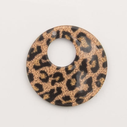pendentif léopard paillette or et noir