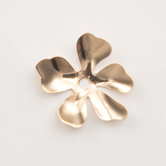 Pendentif fleur 5 pétales dorée pour créoles – To Do Bijoux