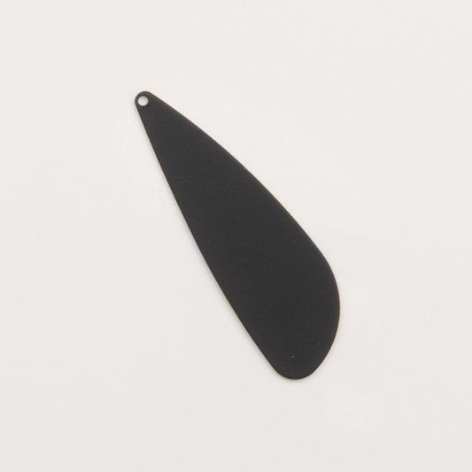 Pendentif goutte noire asymétrique pour créoles – To Do Bijoux