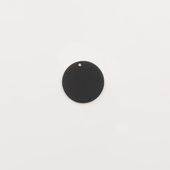 Sequin rond noir-pendentif à créole (MP24)
