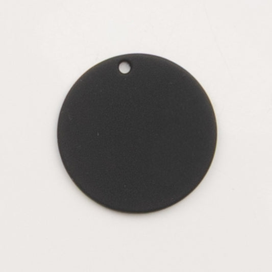 Pendentif sequin rond noir mat 22 mm pour créoles – To Do Bijoux