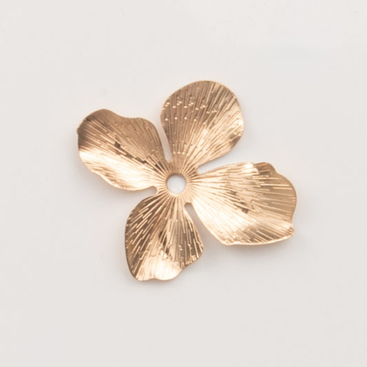 Pendentif fleur hortensia dorée pour créoles – To Do Bijoux