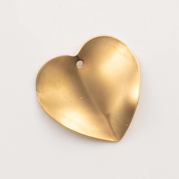 Pendentif cœur doré en acier inoxydable pour créoles – To Do Bijoux