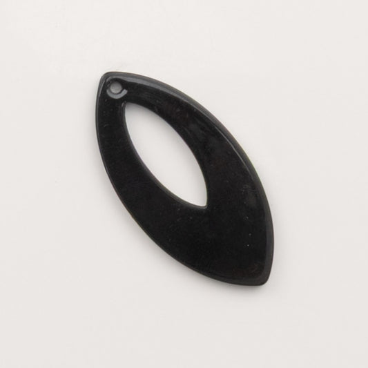 Pendentif goutte ovale noire pour créoles – To Do Bijoux