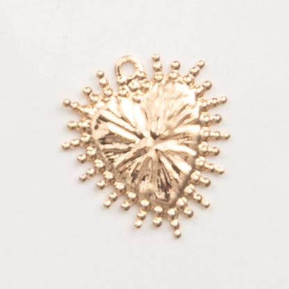 Coeur sacré doré – pendentif pour créoles – To Do Bijoux