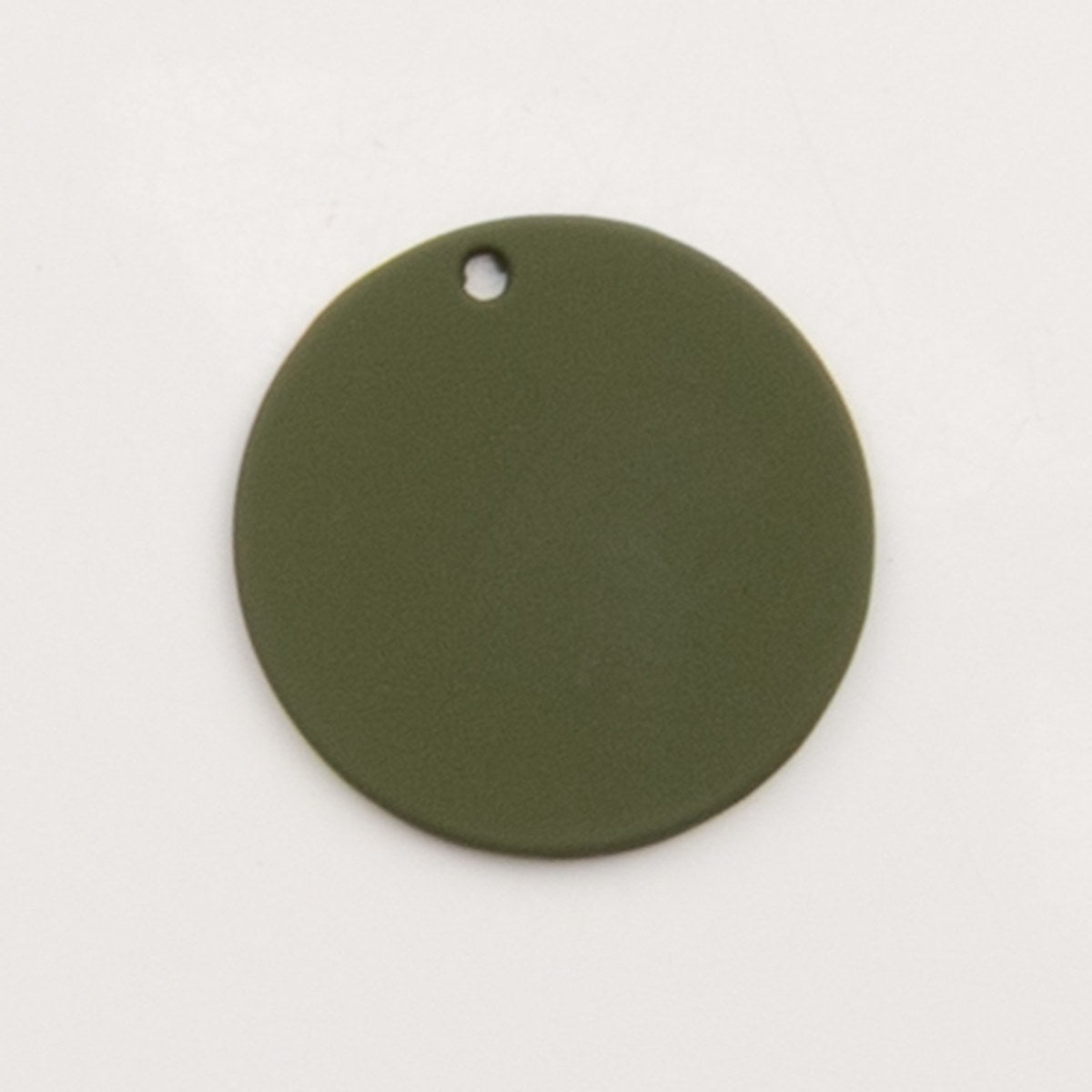 Sequin rond vert olive – pendentif pour créoles – To Do Bijoux