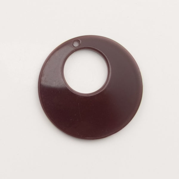 Rond évidé bordeaux – pendentif pour créoles – To Do Bijoux