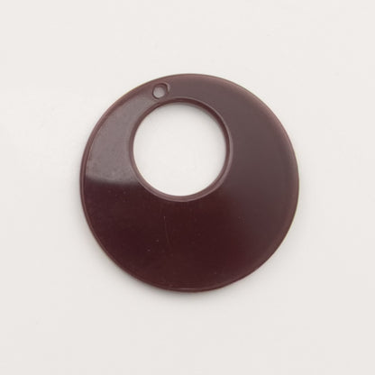 Rond évidé bordeaux – pendentif pour créoles – To Do Bijoux