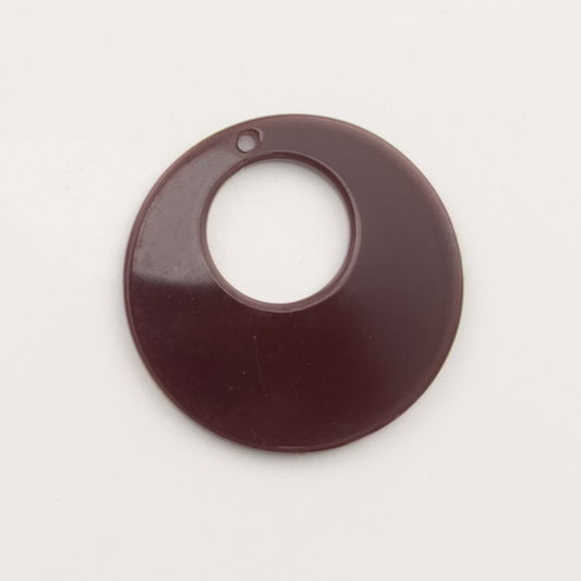 Rond évidé bordeaux – pendentif pour créoles – To Do Bijoux